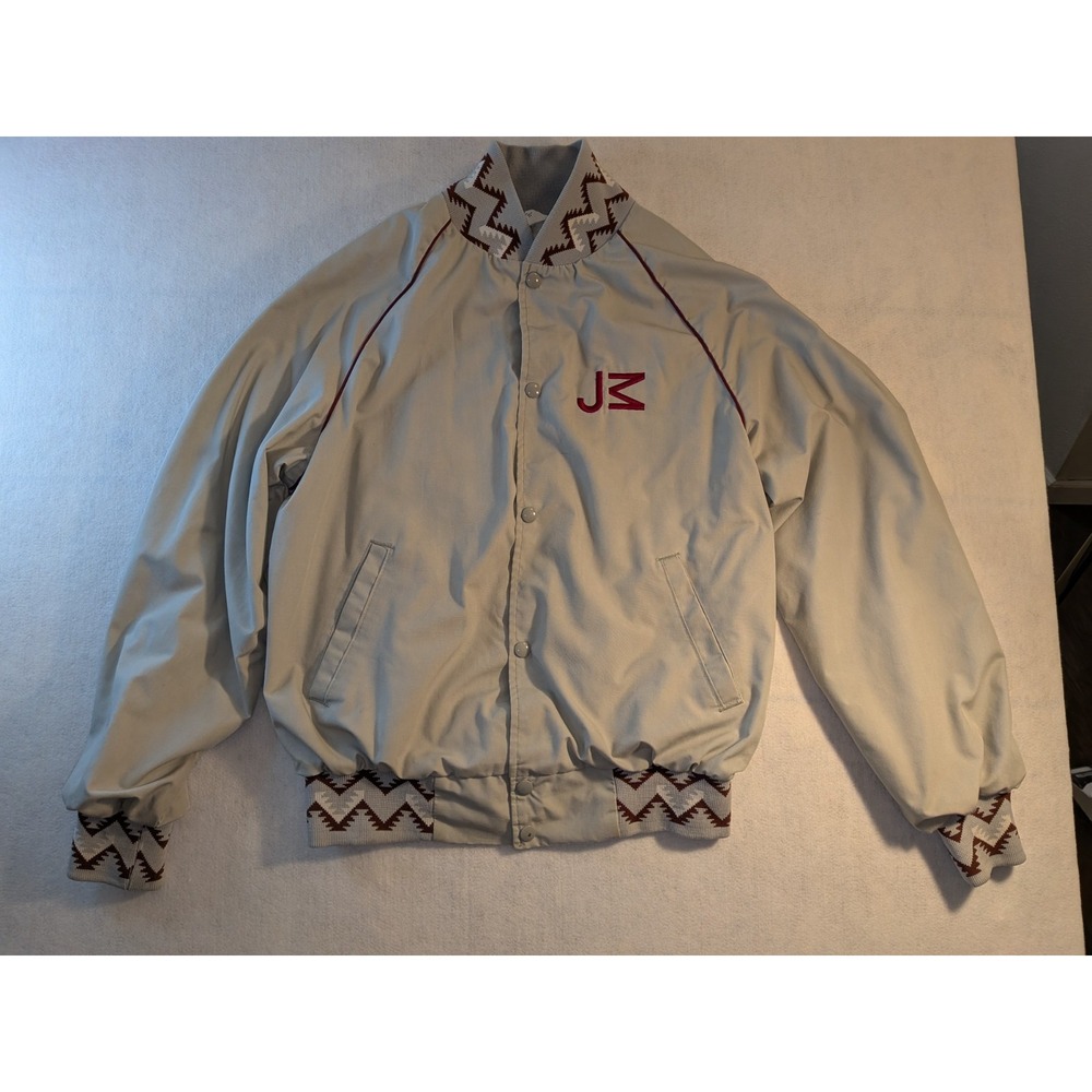 West Ark Vintage Aztec Geometric Varsity Style Fit Embroidered Jacket Men's M - Picture 2 of 16